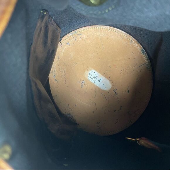 Vintage Dooney&Bourke.Burgundy canvas with brown leather drawstring buck… - Picture 16 of 16